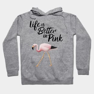 Flamingo Life Is Better In Pink Hoodie